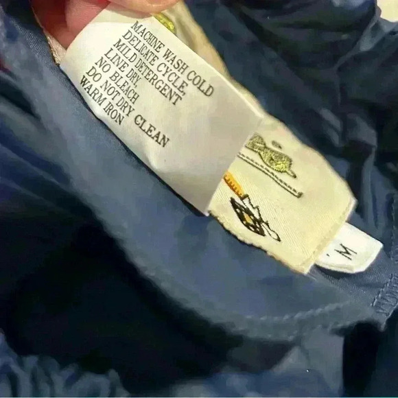 Vintage Cabelas Wind Pants Blue Nylon Rain Waterproof Hunting Fishing Size M - Picture 7 of 8